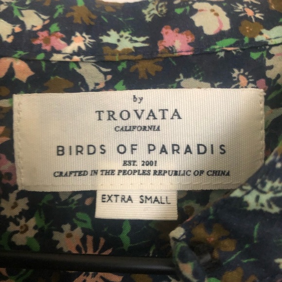 Trovata Brett Boho Blouse in Botanical Scatter - Picture 4 of 5